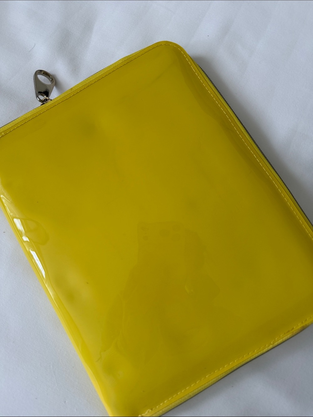 Ted Baker Yellow Patent Pouch with Pink Bow Detail - Picture 4 of 10